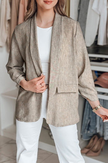Női oversize dzseki SOFT LOVE sötétbarna Dstreet PY0130