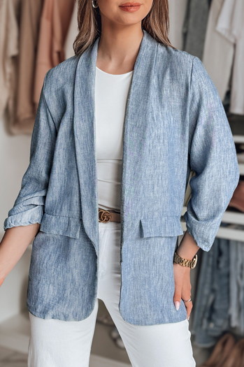 Női oversize dzseki SOFT LOVE tengerészkék Dstreet PY0131