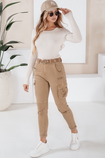 Női cargo nadrág CARGOIF khaki Dstreet UY2713 Női cargo nadrág CARGOIF khaki