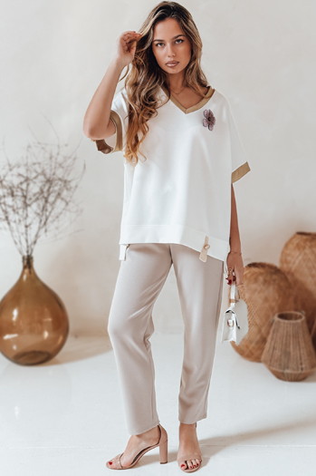 Női oversize SHINE LOVE blúz fehér Dstreet RY2913 RY2913
