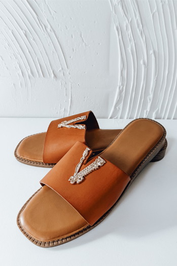 Női SOLVINA flip-flopok camel Dstreet ZY0957