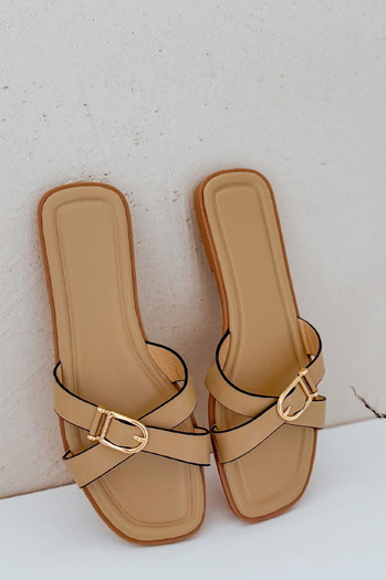 Női flip-flopok BELICCA khaki Dstreet ZY0979