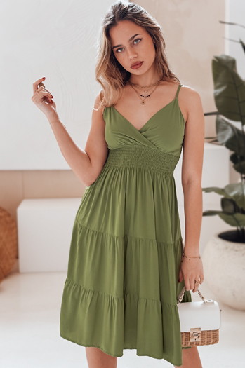 MISSBREEZE Dstreet zöld midi ruha EY2623