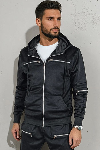 Férfi fekete tréningruha Dstreet AX0812