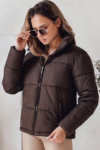 Női steppelt télikabát LAROSE barna Dstreet TY4943 TY4943