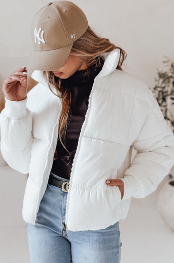 Női téli rövid, steppelt kabát VIBEGIRL fehér Dstreet TY4947