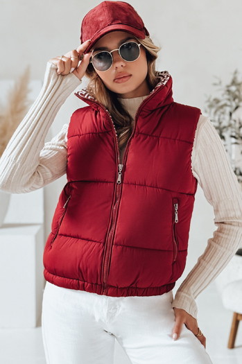 URBANELLE női steppelt mellény gesztenyebarna Dstreet TY4972