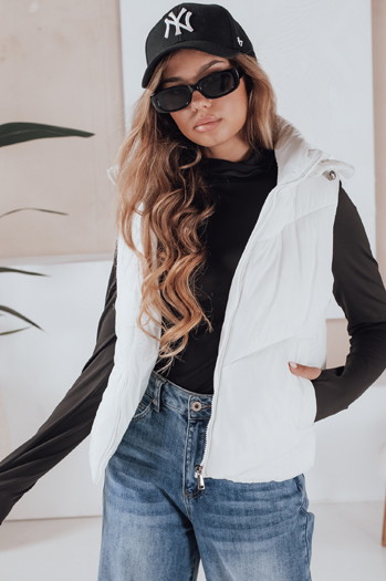 Női steppelt mellény LIKEHUGS fehér Dstreet TY4975 TY4975