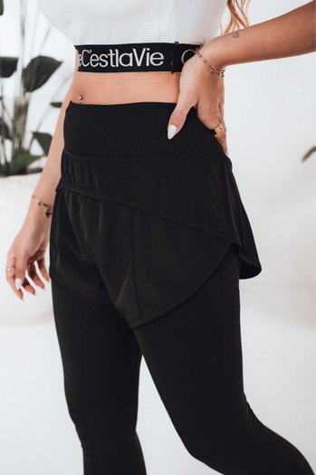 Női sportos leggings GIRLJUMP fekete Dstreet UY2722