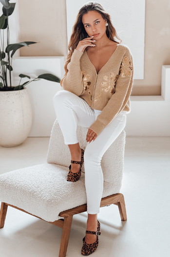 Női KERINDA camel kardigán Dstreet MY2501