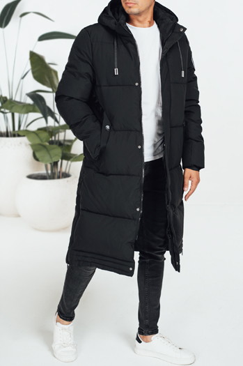 Férfi télikabát kapucnival fekete TX5068