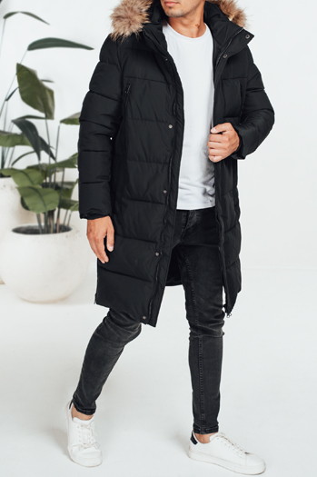 Férfi steppelt télikabát fekete TX5074