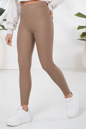 Női viaszos bézs leggings Dstreet UY2727