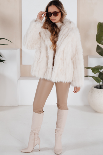 Futerko damskie krótkie białe Dstreet TY5168