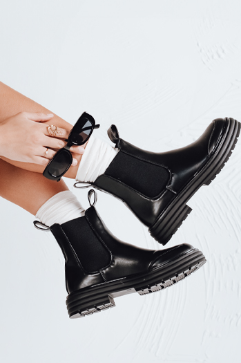 LUXIBOOTS női platform csizma fekete Dstreet ZY1020 ZY1020