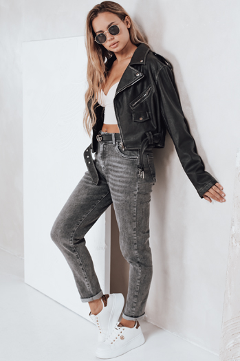 Női mom fit farmernadrág szürke Dstreet UY2751