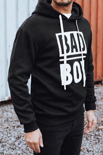 Férfi kapucnis pulóver fekete Dstreet BX5925