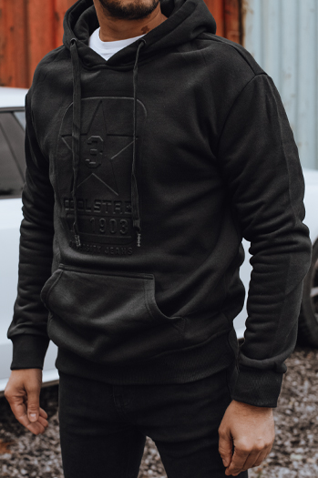 Férfi fekete pulóver Dstreet BX5933