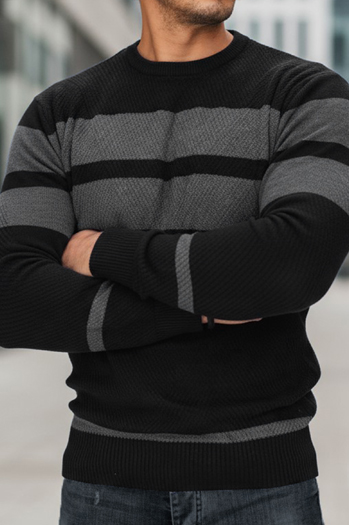 Férfi fekete pulóver Dstreet WX2329