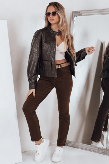 Női karcsúsított farmer barna Dstreet UY2843 UY2843