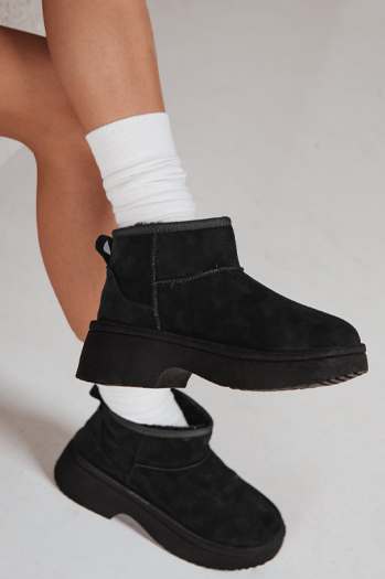 Női hócsizma vastag talppal fekete Dstreet ZY1284 ZY1284