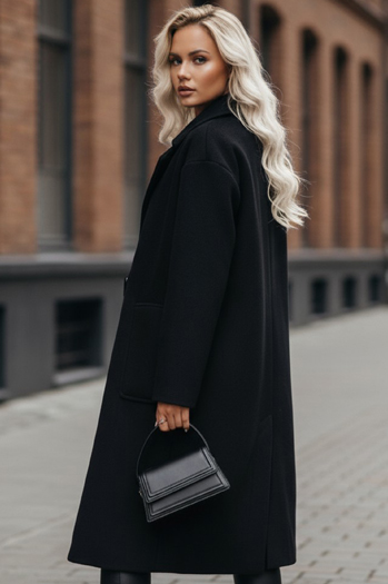 Női oversize átmeneti kabát LORINESS fekete Dstreet TY4692z