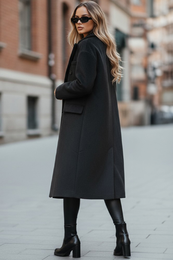 Női télikabát hosszú oversize fekete Dstreet NY0765z