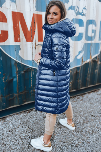 Női steppelt télikabát LESSI kék Dstreet TY5517 TY5517