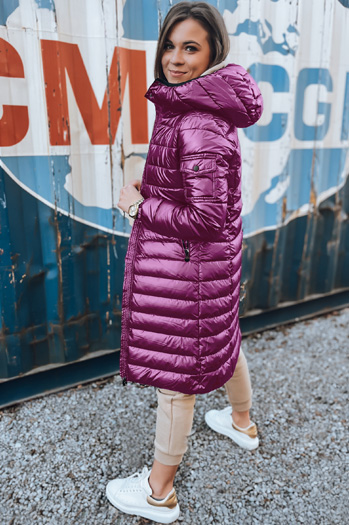 Női steppelt télikabát LESSI lila Dstreet TY5522 TY5522