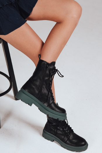 Női HARDSTEP kötött csizma fekete Dstreet ZY1304