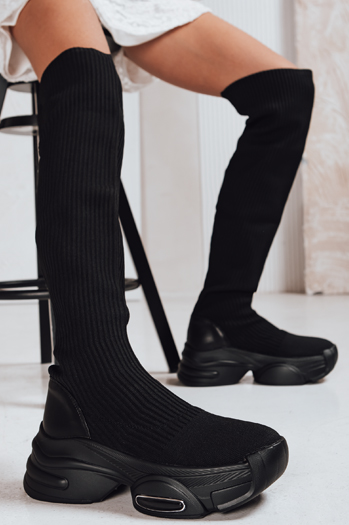 Női zoknis csizma fekete Dstreet ZY1321 ZY1321