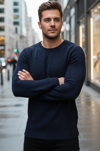 Férfi sötétkék pulóver WX2296z