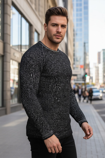 Férfi pulóver fekete WX2311z