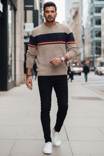 Férfi barna pulóver Dstreet WX2243z