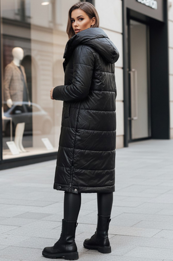 Női átmeneti dzseki ORVITA steppelt kapucnival fekete Dstreet TY5024 D Street TY5024z