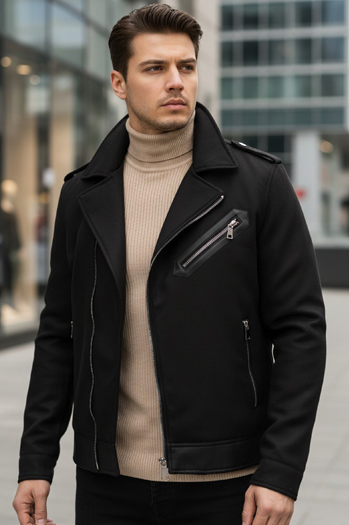 Férfi téli ramones dzseki fekete Dstreet TX4660z