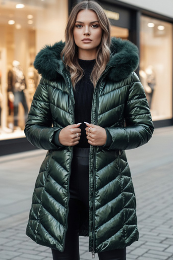 Női steppelt télikabát BELLATRIX zöld Dstreet TY4591z