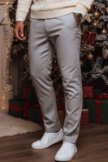 Férfi világos szürke chino nadrág Dstreet UX4415z