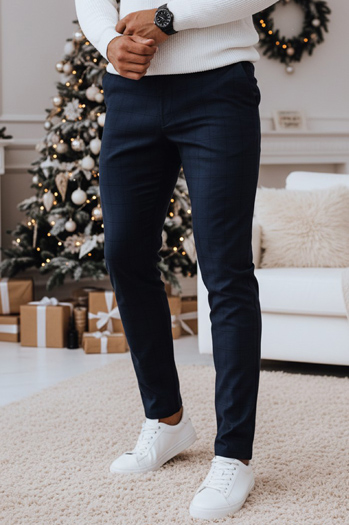 Férfi alkalmi sötétkék nadrág Dstreet UX4395z