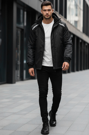 Férfi sí dzseki fekete Dstreet TX5127