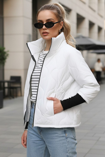 Női steppelt átmeneti dzseki fehér Dstreet TY5544 TY5544