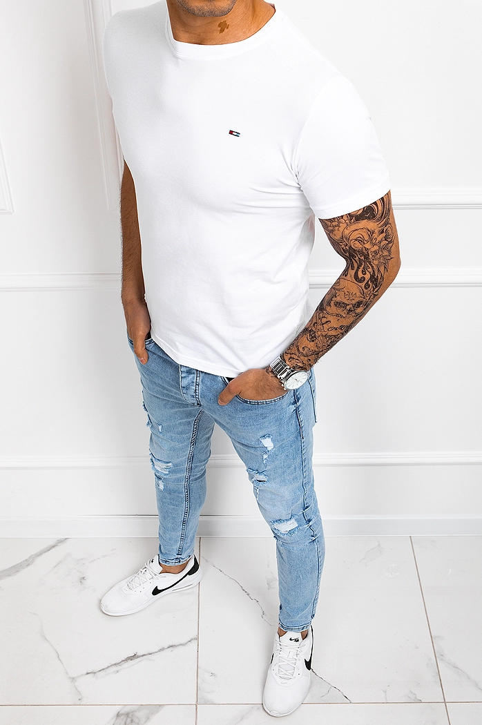Férfi fehér póló Dstreet RX4561