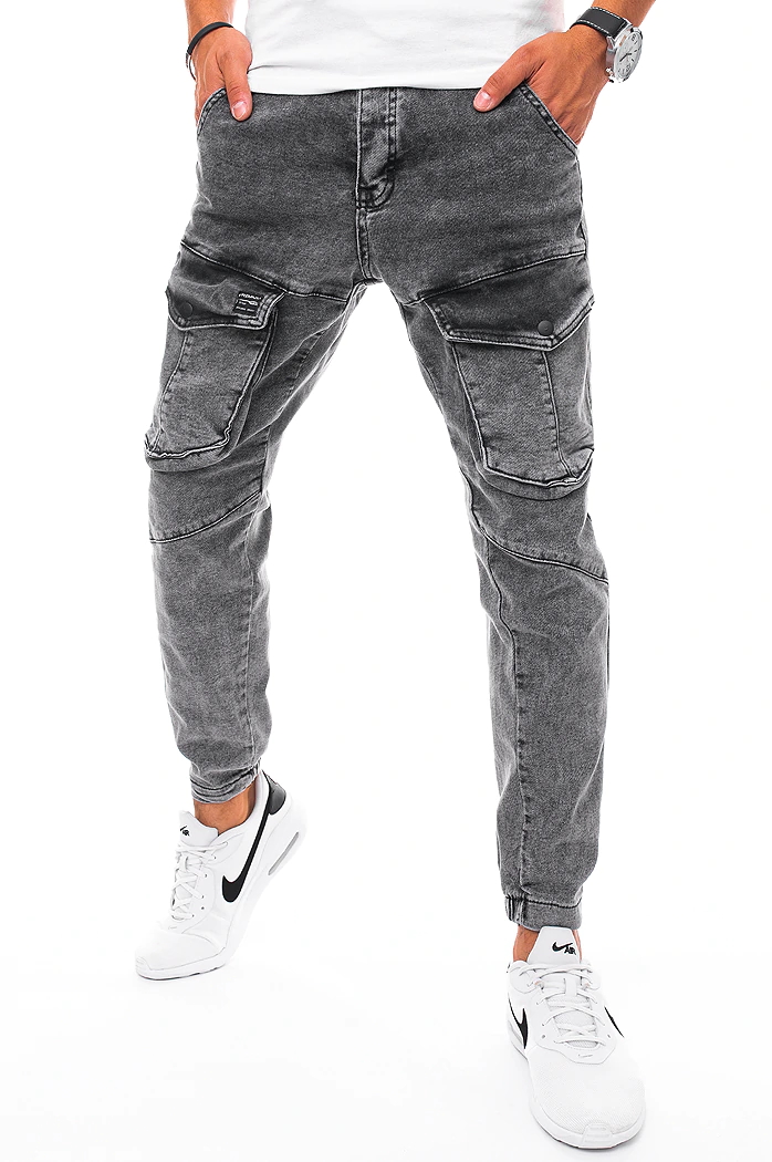 Sötétszürke férfi farmer oldalzsebes jogger Dstreet UX3275