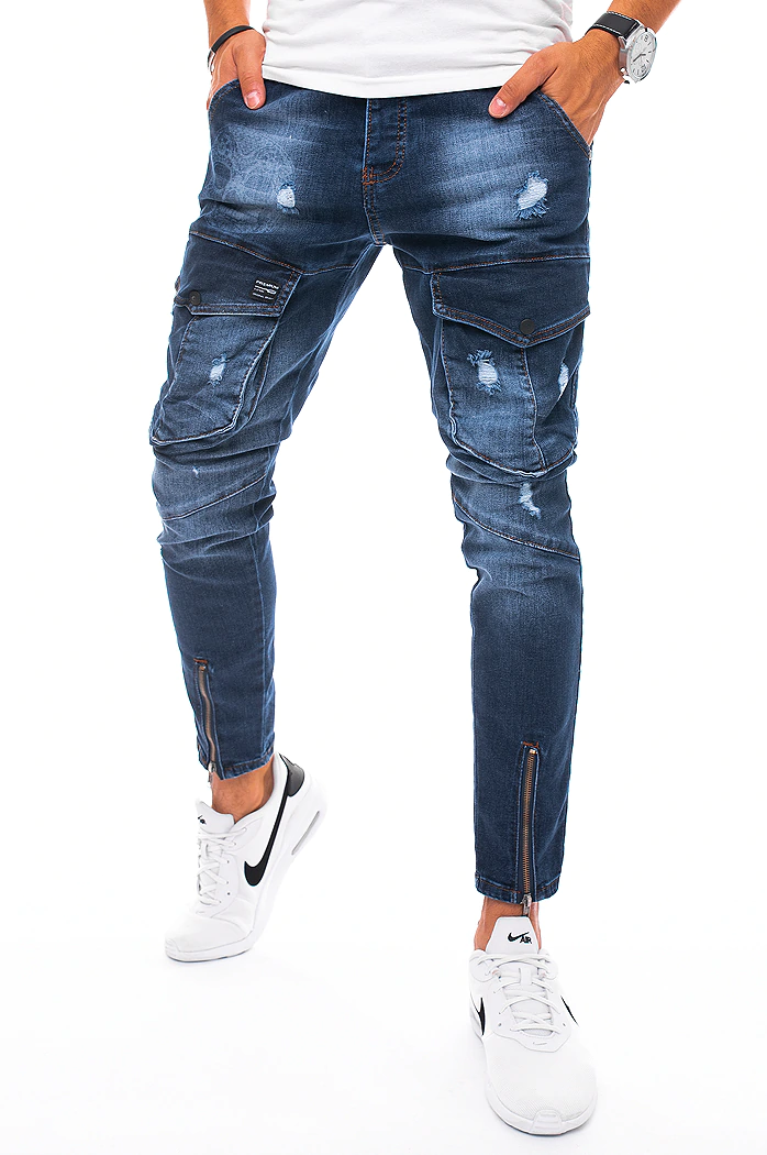 Sötétkék férfi famer jogger Dstreet UX3292