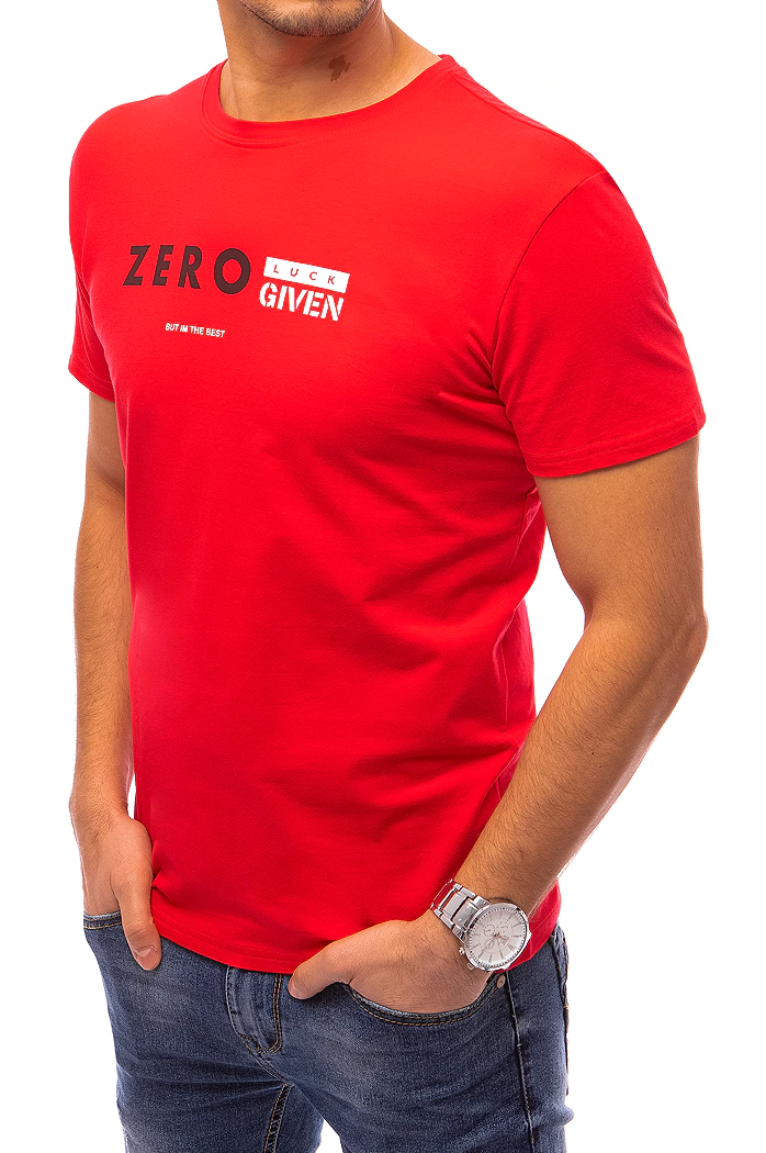 Piros mintás férfi póló Dstreet RX4742