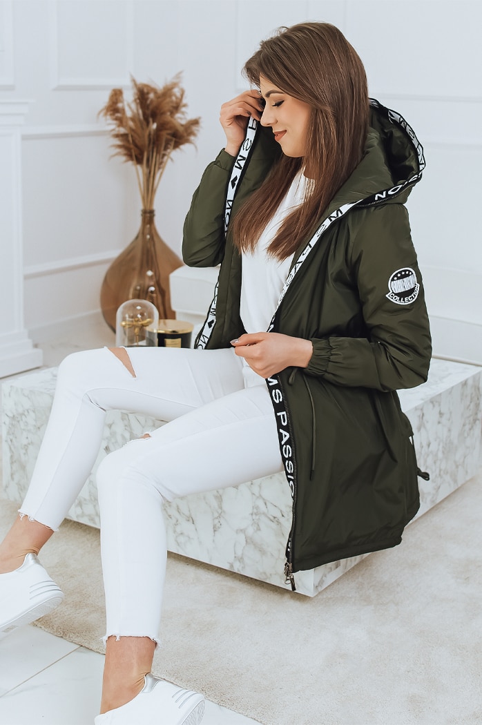 Női parka dzseki MIKA khaki színben Dstreet TY2723