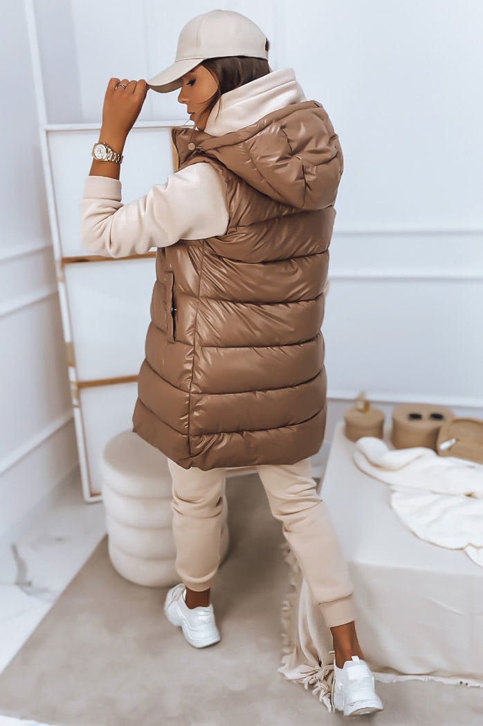 Női mellény ARAS camel színben Dstreet TY2852