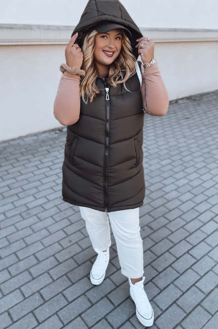Női mellény MIRELLI kávé színben Dstreet TY2921