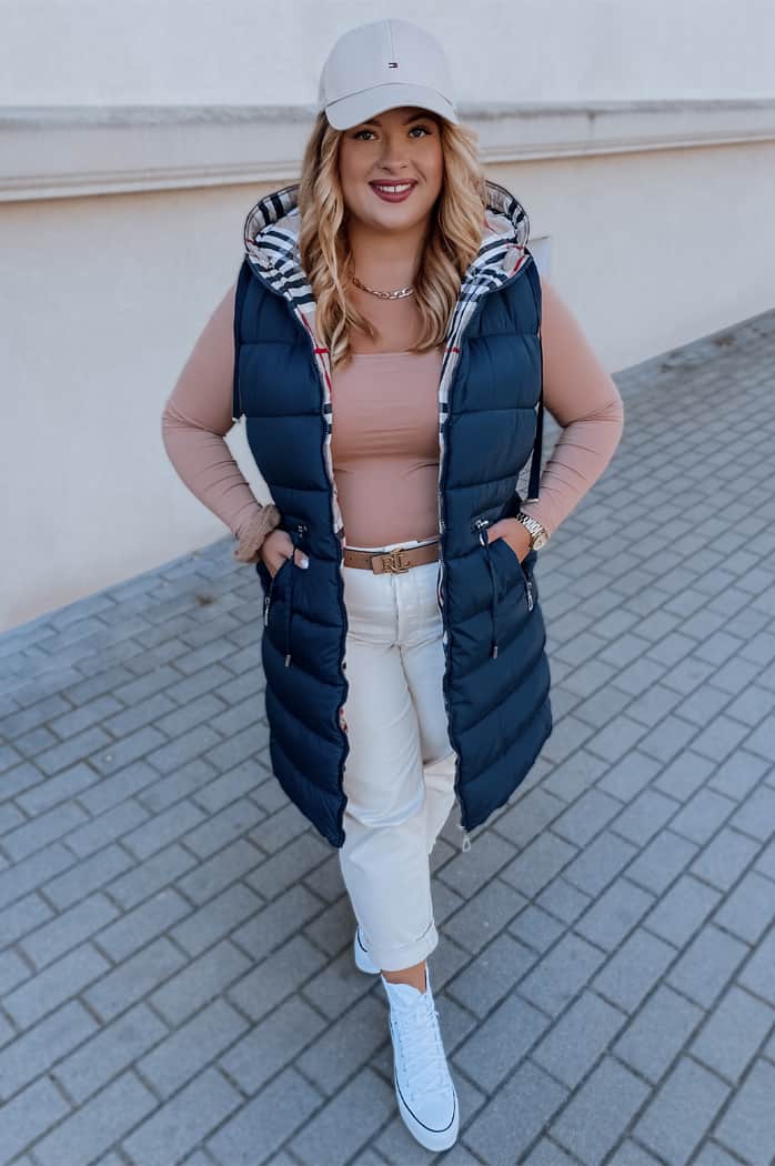 Női mellény KERIS gránátkék színben Dstreet TY2926