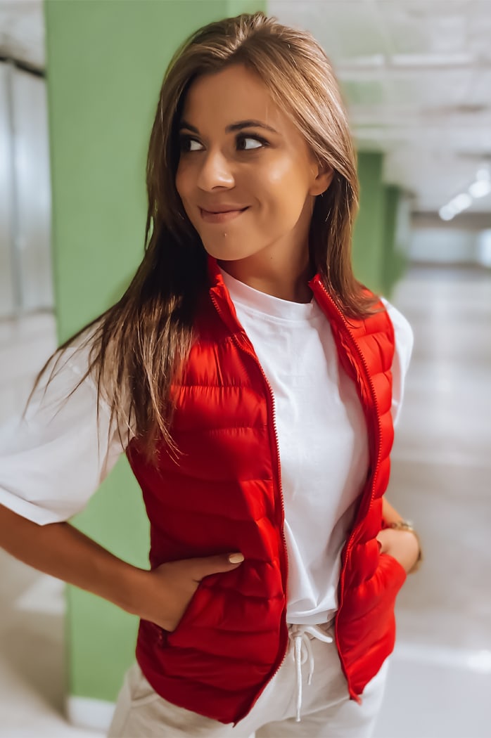 Női steppelt mellény ROSILA Szín Bordó DSTREET TY3001